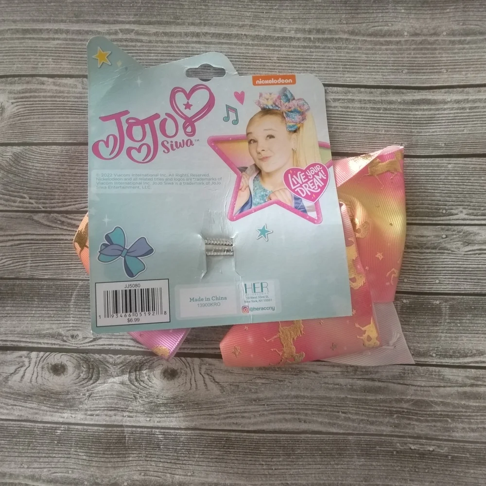 *NWT* ✂️ 3/$15 JoJo Siwa Pink and Gold Unicorn Hair Bow
